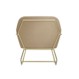 Wyld Haus Marseille Beige Velvet Armchair With Gold Legs And Matt Black Frame - thumbnail 5