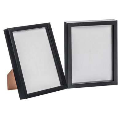 "Nicola Spring 3D Box Photo Frames - 8 X 10"" - Black - Pack Of 2" - image 1