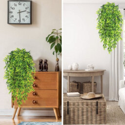 4 Pack Artificial Hanging Plants Bamboo Leaf Fake Green For Indoor Outdoor Wall Arch (Bamboo) - thumbnail 4