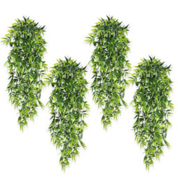 4 Pack Artificial Hanging Plants Bamboo Leaf Fake Green For Indoor Outdoor Wall Arch (Bamboo) - thumbnail 1