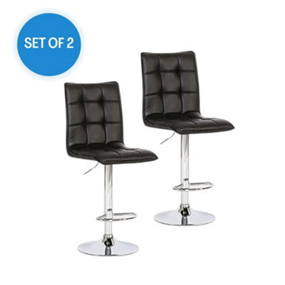 Evre Cuban Bar Stool Adjustable Swivel Gas Lift For Pubs Counters Kitchens Breakfast Bars Double(Pack Of 2) - image 1