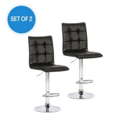 Evre Cuban Bar Stool Adjustable Swivel Gas Lift For Pubs Counters Kitchens Breakfast Bars Double(Pack Of 2) - thumbnail 1