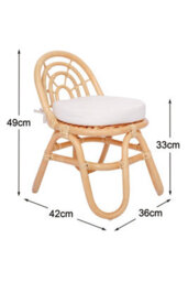 Nordlys Set Of 2 Chairs For Children In Rattan Beige - thumbnail 6