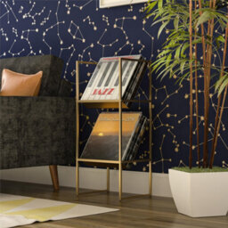 Dorel Home Helix Vinyl Record Storage In Gold Look - thumbnail 7