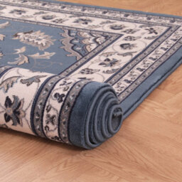 Blue Traditional Bordered Rug Easy To Clean Dining Room-200Cm X 290Cm - thumbnail 7