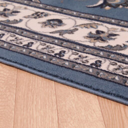 Blue Traditional Bordered Rug Easy To Clean Dining Room-200Cm X 290Cm - thumbnail 4
