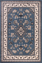 Blue Traditional Bordered Rug Easy To Clean Dining Room-200Cm X 290Cm - thumbnail 8