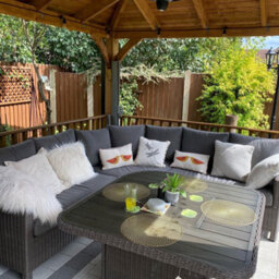 Dunster House Wooden Heavy Duty Gazebo 3 X 3 Metres Pressure Treated Hot Tub Shelter With Roof Shingles Leviathan - thumbnail 9