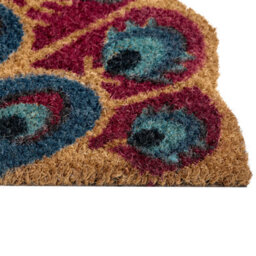 Beliani Doormat Nulato Multicolour 45 X 75 Cm Peacock Coir - thumbnail 5