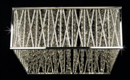 Luminosa Lighting Luminosa Melenki 4 Light Polished Chrome Crystal Flush Ceiling Light - thumbnail 1