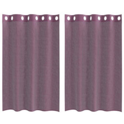 Berkfield Durable Voile Curtains With Grommets 2 Pcs Purple 140X175 Cm