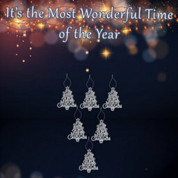 Christmas Tree Decoration Hanging Glitter Trees 6 Silver - thumbnail 3