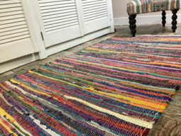 Second Nature Online Shanti Shabby Chic Rag Rug Multicolour Flat Weave Design 75 Cm X 120 Cm - thumbnail 7