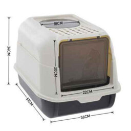Self Cleaning Large Cat Litter Box With Drawer And Double Entrance - thumbnail 2