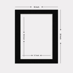 Ak Frames 20X16 Black Picture Mounts To Fit A3 Aperture Size - Mount Board Only (No Frame Included) - thumbnail 3