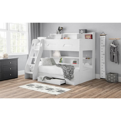 Ashfield Pure White Triple Sleeper Book Case Bunk Bed 3Ft (90Cm) - image 1