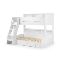 Ashfield Pure White Triple Sleeper Book Case Bunk Bed 3Ft (90Cm) - thumbnail 3