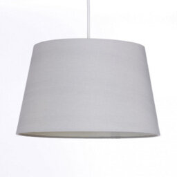 K Living Silver Grey Tapered Drum Shade For Ceiling And Table Lamp 14 Inch Shade - thumbnail 2
