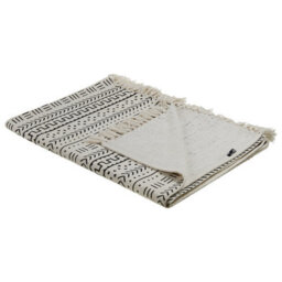 Beliani Blanket Panvel Cotton 130 X 180 Cm White - thumbnail 1