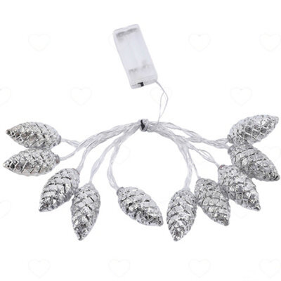 Amorly 2M Battery Operated Pinecone Fairy String Lights, Warm White Led Decorative Lantern Lights For Indoor Outdoor Christmas - image 1