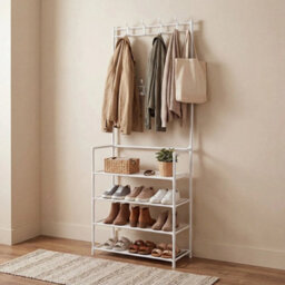 Coat And Hat Stand Shoe Rack Shelf  Bag Storage - thumbnail 5