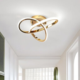 Pheashine Gold Aluminium Clover Led Flush Mount Ceiling Light 30W Cool White 6500K For Bedroom,kitchen,hallway,living Room - thumbnail 2