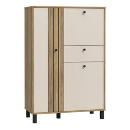 Furniture To Go Grafton 3 Door 1 Drawer Cabinet In Cream And Oak - thumbnail 1