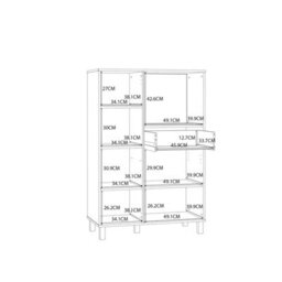 Furniture To Go Grafton 3 Door 1 Drawer Cabinet In Cream And Oak - thumbnail 9