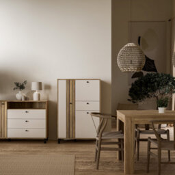 Furniture To Go Grafton 3 Door 1 Drawer Cabinet In Cream And Oak - thumbnail 4