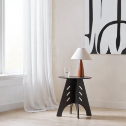 Sobuy Hfbt01-Sch, Round Side Table Coffee Table Sofa Side Table Bedside Table Nightstand In Mortise And Tenon Structure,black - thumbnail 4