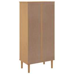 Walplus Bookcase Senja Rattan Look Brown 60X35X130 Cm Solid Wood Pine - thumbnail 8