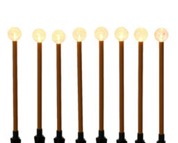 Lumineo 8 Mini Christmas Stake Lights Twinkling Globe Pathway Post Lights Warm White Led - thumbnail 2