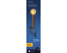 Lumineo 8 Mini Christmas Stake Lights Twinkling Globe Pathway Post Lights Warm White Led - thumbnail 3