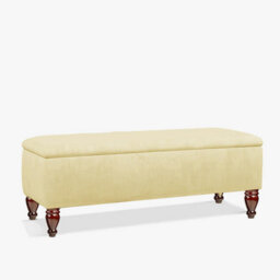 Lisbon Plain 180Cm Ottoman Storage Bench - Plush Velvet Shoe Bench - Cream  Upholstery Footstool With Storage