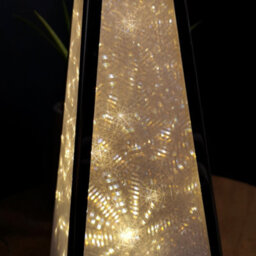 Samuel Alexander 45Cm Light Up Holographic Christmas Pyramid Decoration With Warm White Leds - thumbnail 5