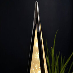Samuel Alexander 45Cm Light Up Holographic Christmas Pyramid Decoration With Warm White Leds - thumbnail 4