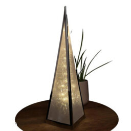 Samuel Alexander 45Cm Light Up Holographic Christmas Pyramid Decoration With Warm White Leds - thumbnail 9