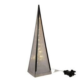 Samuel Alexander 45Cm Light Up Holographic Christmas Pyramid Decoration With Warm White Leds - thumbnail 8