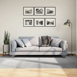 Berkfield Rug Iza Short Pile Scandinavian Look Grey 160X230 Cm - thumbnail 1
