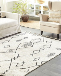 Beliani Rug Kebir Off-White 140 X 200 Cm Cotton - thumbnail 2