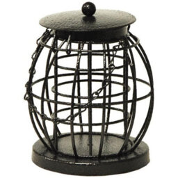 Metal Mesh Hammertone Mini Latern Wild Birds Nut Feeder Dispenser - Wild Bird Food Seeds Pots Dish Bowls - thumbnail 1