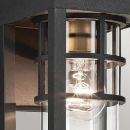 Luminosa Lighting Elstead Kichler Hone Small Outdoor Wall Lantern Classic Textured Black Ip44 1X E27 - thumbnail 5
