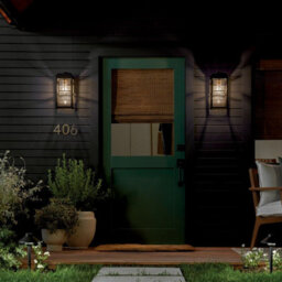 Luminosa Lighting Elstead Kichler Hone Small Outdoor Wall Lantern Classic Textured Black Ip44 1X E27 - thumbnail 4