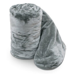 Velosso Luxurious Ultra-Soft Plush Faux Mink Fur Throw Blanket - 200Cm X 240Cm, For Sofa, Bed - Silver