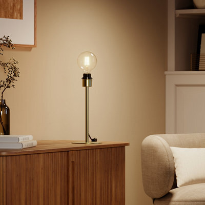 GoodHome Willet Brushed Brass Table Lamp Base - image 1