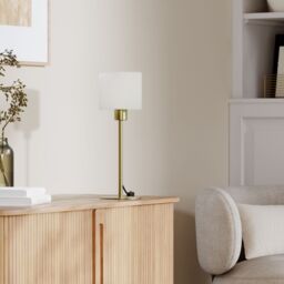 GoodHome Willet Brushed Brass Table Lamp Base - thumbnail 8