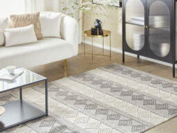 Beliani Rug Bozova Light Beige 140 X 200 Cm Wool - thumbnail 2