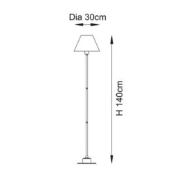 Luminosa Lighting Luminosa Burley Rechargeable Brushed Aged Brass Plate Floor Lamp With Shell Bay Blue Fabric Leaf Shade 30Cm Integrated Led - thumbnail 8