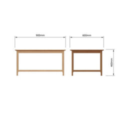 Fwstyle Taberno Coffee Table Natural Oak (H) 46 (W) 90 (D) 60Cm - thumbnail 6