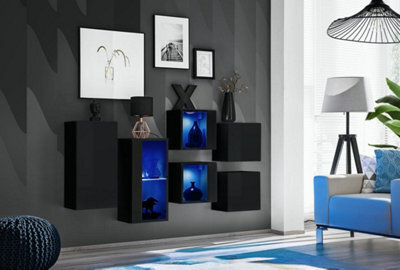 Arte Switch Rtv4 Black Gloss Tv Cabinet 120Cm - Refined Minimalist Design With Hidden Storage - image 1